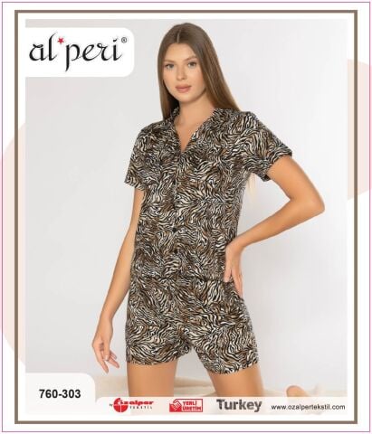 Alperi 760-303 (M-L-XL-XXL) Bayan Şortlu Takım 4'lü