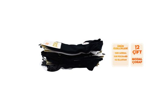 Pola 4150-23 Yazlık Erkek Modal Patik 12'li