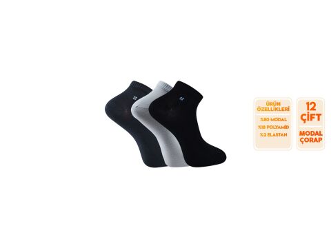 Pola 4150-20 Yazlık Erkek Modal Patik 12'li