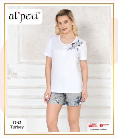 Alperi 76-21 (M-L-XL-XXL) Bayan Şortlu Takım 4'lü