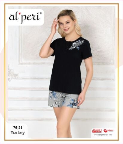 Alperi 76-21 (M-L-XL-XXL) Bayan Şortlu Takım 4'lü