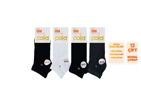 Pola 4150-21 Yazlık Erkek Modal Patik 12'li