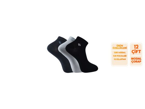 Pola 4150-21 Yazlık Erkek Modal Patik 12'li