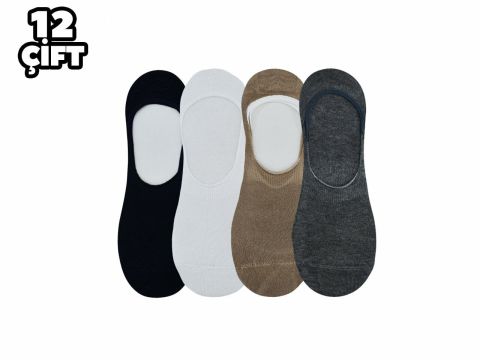 Staray 0623 Dikişsiz Silikonlu Bayan Bambu Babet 12'li