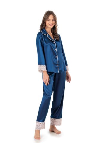Moongirl 530 Bayan Saten Pijama Takım