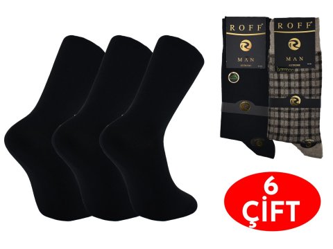 Roff Düz Concept Erkek Bambu Çorap 6'lı