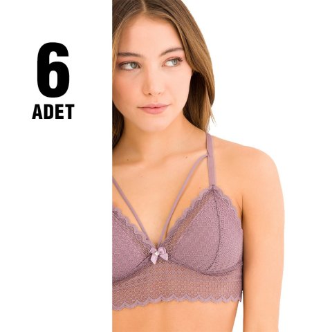 Cansoy 305 Dolgusuz Bralet Sütyen Takım 6'lı