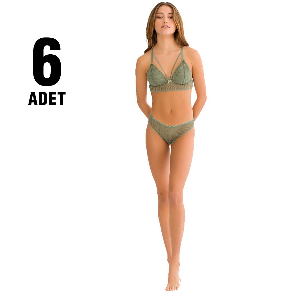 Cansoy 305 Dolgusuz Bralet Sütyen Takım 6'lı