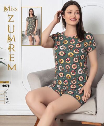 Zümrem 6676 Süprem Bayan Şortlu Takım 4'lü