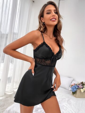 Visatin 2085 Bayan Saten Gecelik