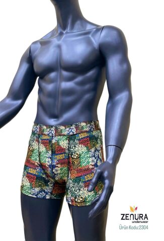 Zenura 2304 Dijital Baskı Erkek Boxer 12'li