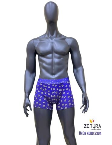 Zenura 2304 Dijital Baskı Erkek Boxer 12'li