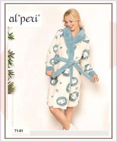 Alperi 71-01 Polar Bayan Uzun Kollu Sabahlık 4'lü