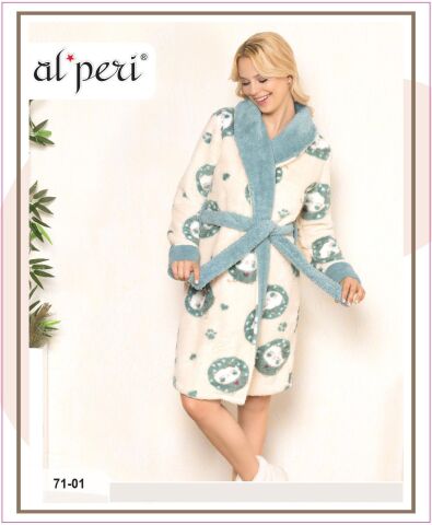 Alperi 71-01 Polar Bayan Uzun Kollu Sabahlık 4'lü