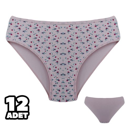 Dondeza 201-163 Desenli Bayan Ara Beden Külot 12'li