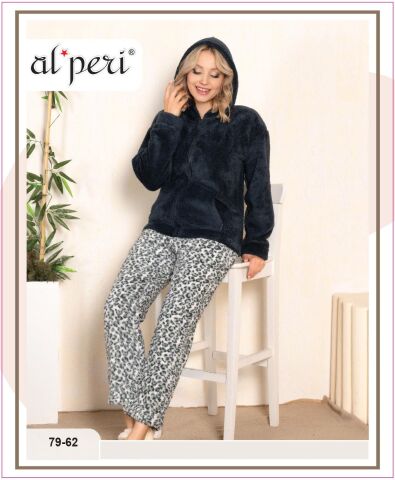 Alperi 79-62 Polar Bayan Uzun Kollu Pijama Takımı 4'lü