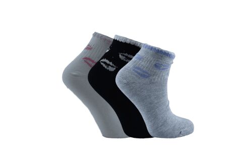 Şirin 4035-2 (36-40) Dikişsiz Bayan Yarım Konç Desenli Penye Patik Çorap 12'li