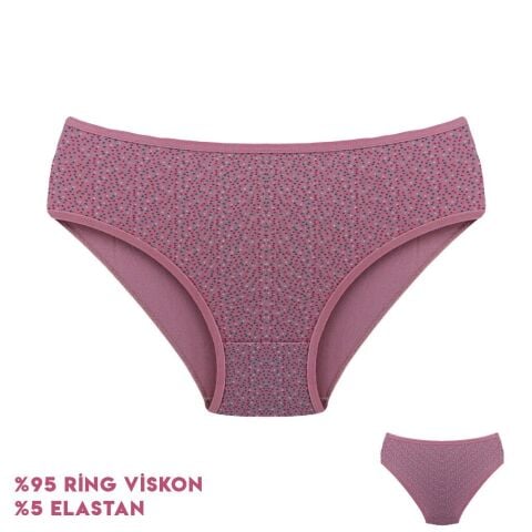 Dondeza 264-3 (L) Desenli Viscon Bayan Bikini 12'li
