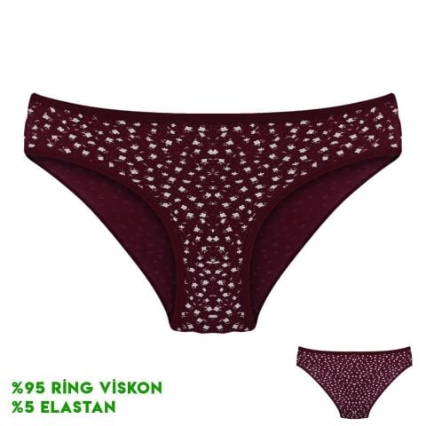 Dondeza 164-4 (M) Desenli Viscon Bayan Bikini 12'li