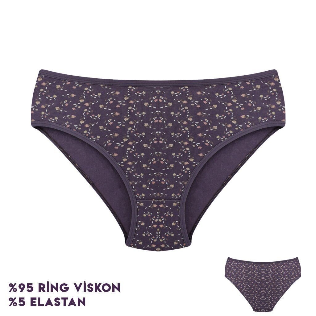 Dondeza 264-11 (L) Desenli Viscon Bayan Bikini 12'li