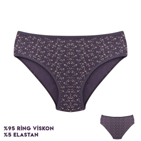 Dondeza 264-11 (L) Desenli Viscon Bayan Bikini 12'li