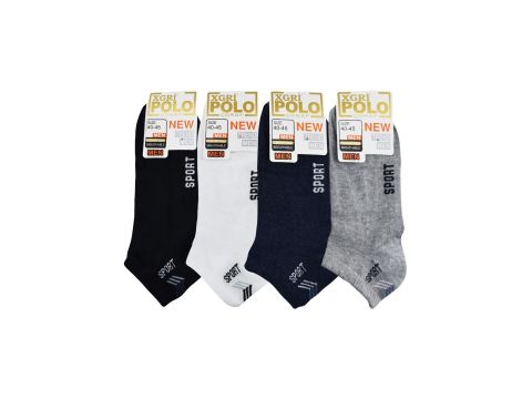 XGRİ POLO (E-E-3-2) Erkek Penye Patik 12'li