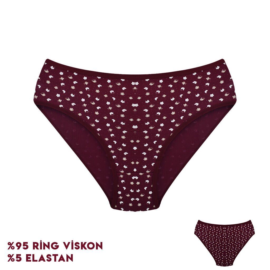 Dondeza 264-9 (L) Desenli Viscon Bayan Bikini 12'li