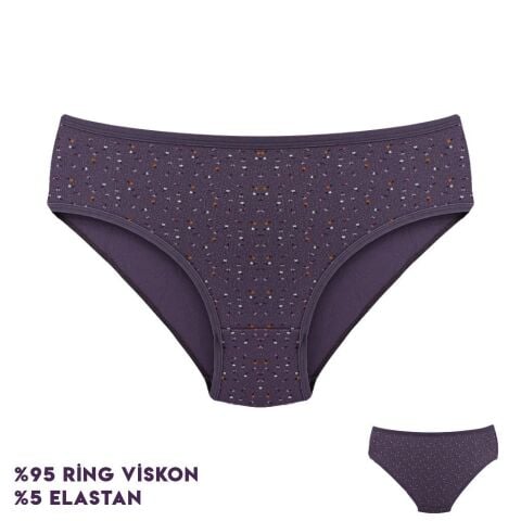 Dondeza 264-12 (L) Desenli Viscon Bayan Bikini 12'li