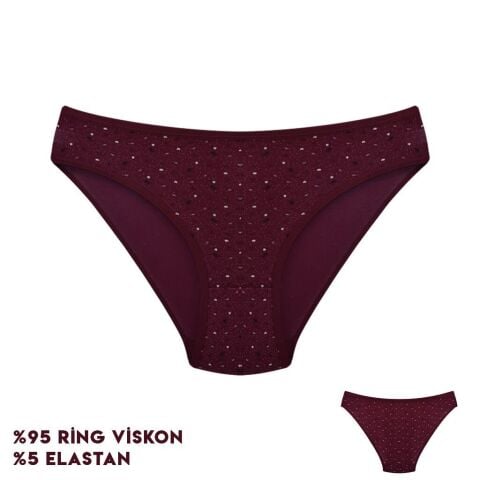 Dondeza 164-5 (M) Desenli Viscon Bayan Bikini 12'li