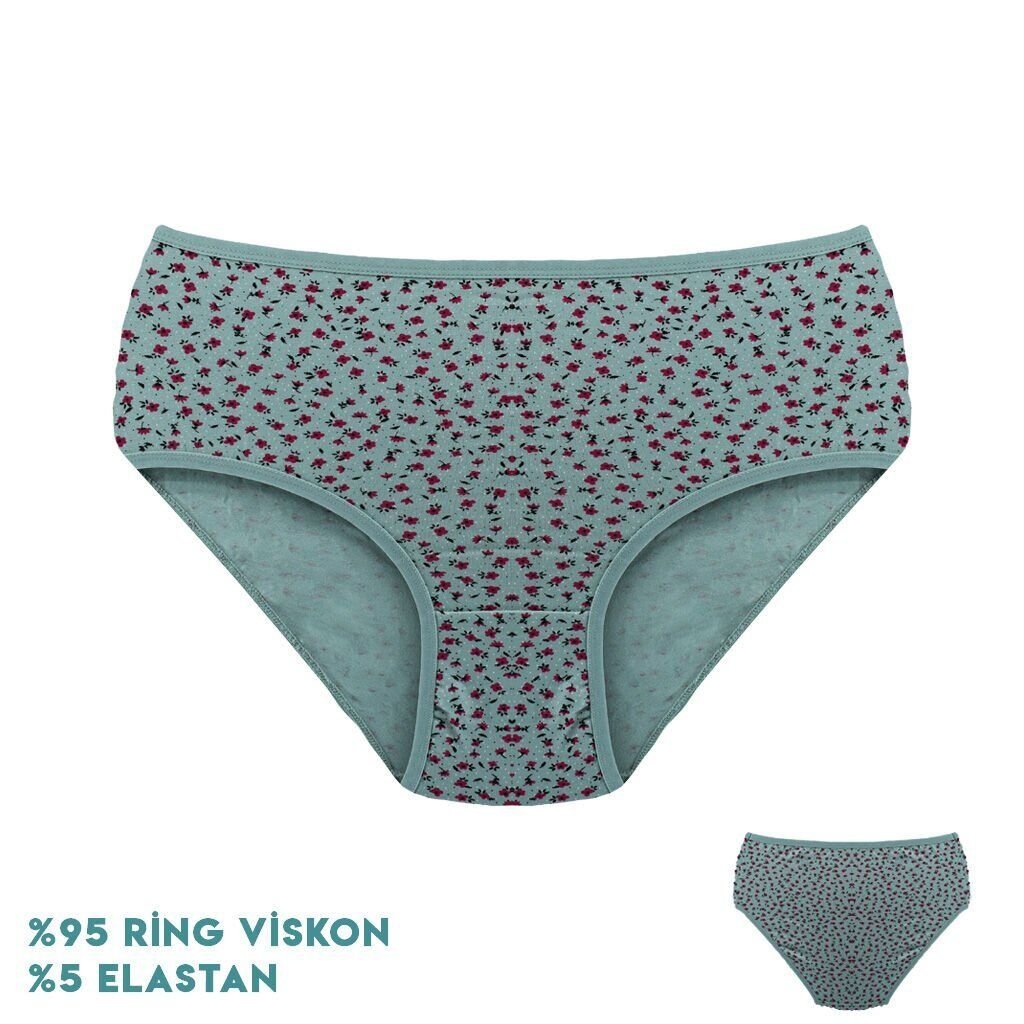 Dondeza 364-8 (XL) Desenli Viscon Bayan Bikini 12'li
