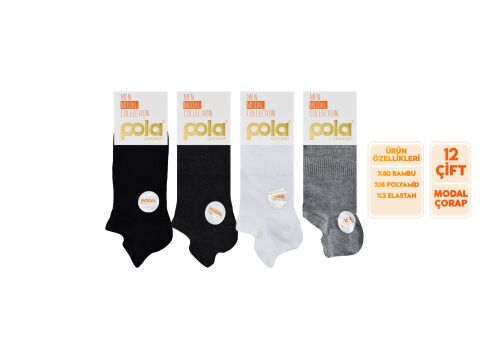 Pola 4150-22 Yazlık Erkek Modal Patik 12'li