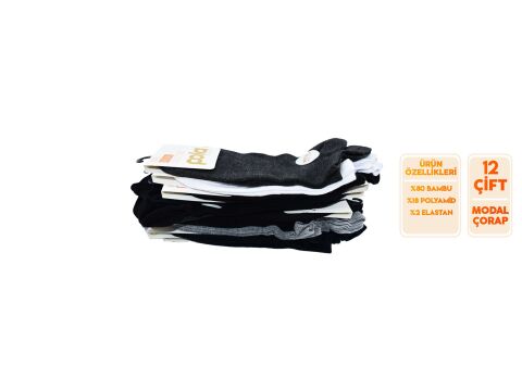 Pola 4150-22 Yazlık Erkek Modal Patik 12'li