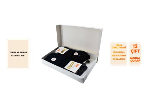 Pola 4150-24 Yazlık Erkek Modal Patik 12'li