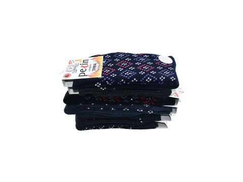 Pelin 10-4 Kışlık Bayan Termal Havlu Çorap 12'li