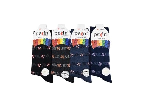 Pelin 9-7 Naturel Pamuk Bayan Soket Çorap 12'li
