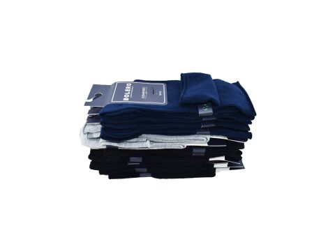 Bolero E-22 (43-46 NO) Rahat Lastik Dikişsiz Bambu Erkek Şeker Çorap 12'li