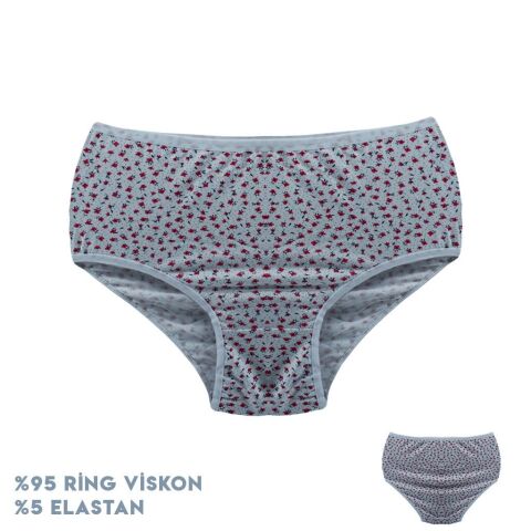 Dondeza 664-5 (XXL) Desenli Viscon Bayan Bikini 12'li