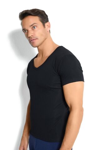 Jiber 162 Erkek %100 Termal V Yaka Yarım Kol Üst