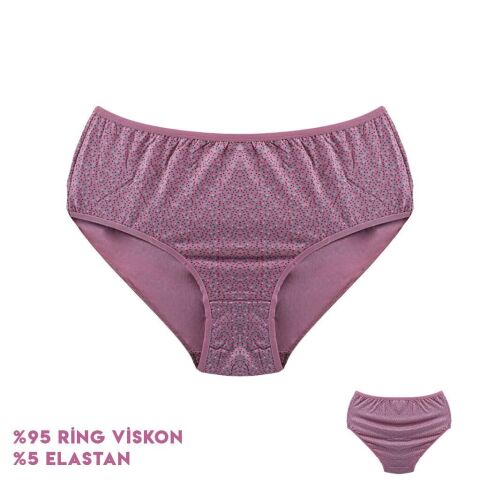 Dondeza 664-11 (XXL) Desenli Viscon Bayan Bikini 12'li