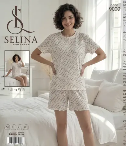 Selina 9000 (M-L-XL-XXL) Bayan Şortlu Takım