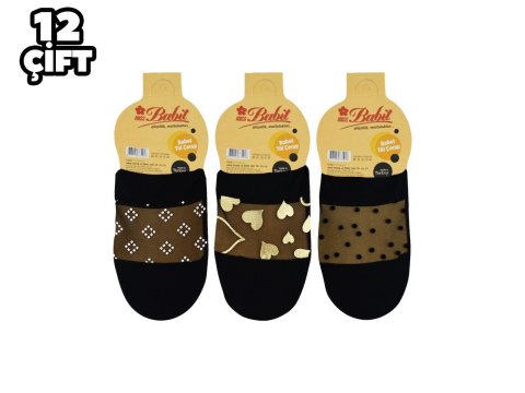 Babit 002 İran Bayan Babet Çorap 12'li KARIŞIK RENK - 36-40 NO