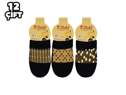 Babit 002 İran Bayan Babet Çorap 12'li KARIŞIK RENK - 36-40 NO