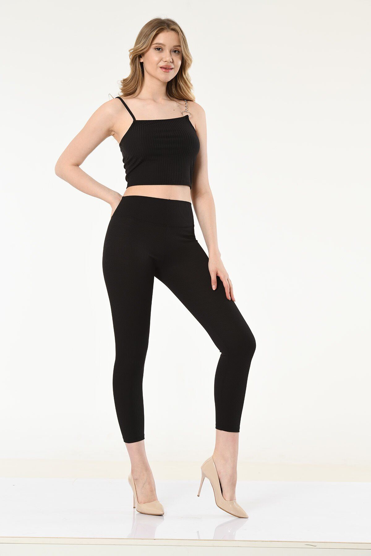 Vogsing 395-1 (M-L-XL-XXL) Fitilli Şardonlu Bayan Tayt 6'lı