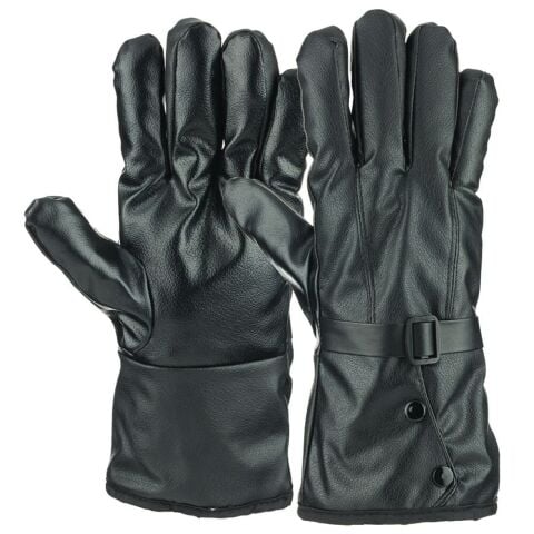 Suyutti K25540-03-001 İthal Erkek İçi Kürklü Kalın Suni Deri Eldiven 6'lı