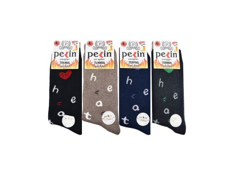 Pelin 10-10 Kışlık Bayan Termal Havlu Çorap 12'li
