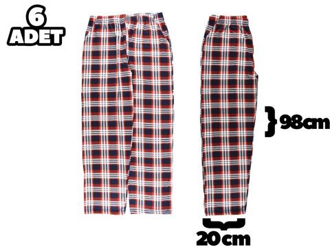 Hilal Yıldız 011 Ekose Cepli Erkek Tek Alt 6'lı