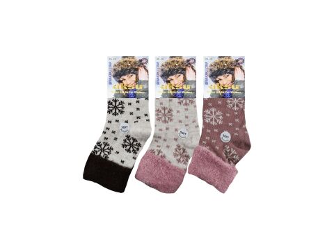 Aksu 012-1 Parlümlü Yıkamalı Kürklü Bayan Kışlık Havlu Patik 12'li