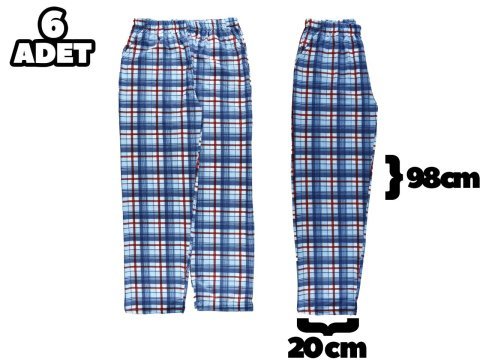 Hilal Yıldız 015 Ekose Cepli Erkek Tek Alt 6'lı