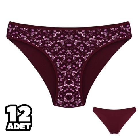 Dondeza 101-134 Desenli Bayan Bikini 12'li