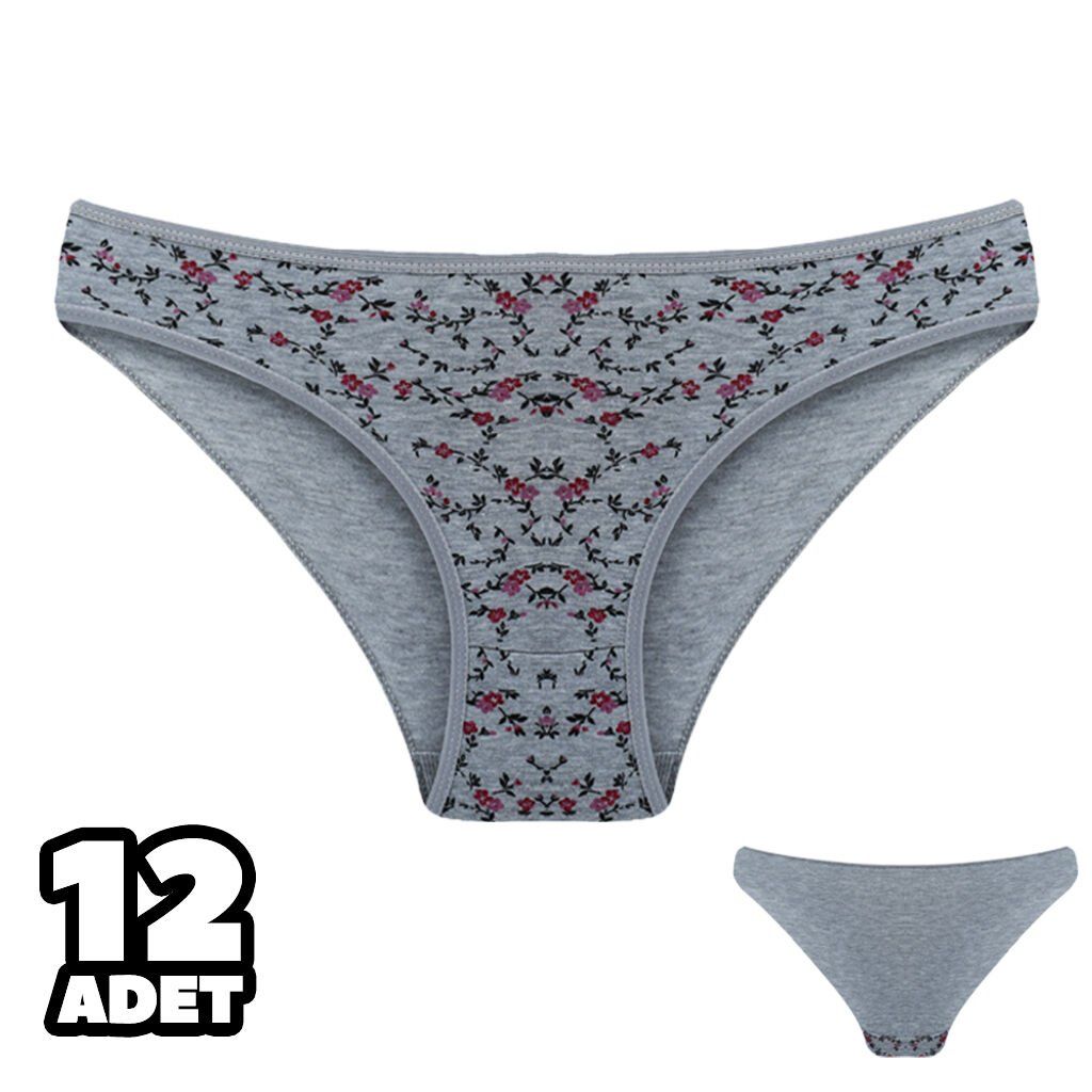 Dondeza 101-139 Desenli Bayan Bikini 12'li